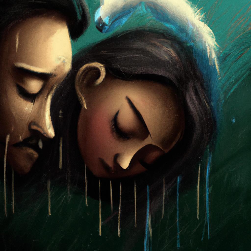 Imagem de capa do post "Sonhar com Alguém Chorando Muito: Descubra o Significado!" com um desenho digital