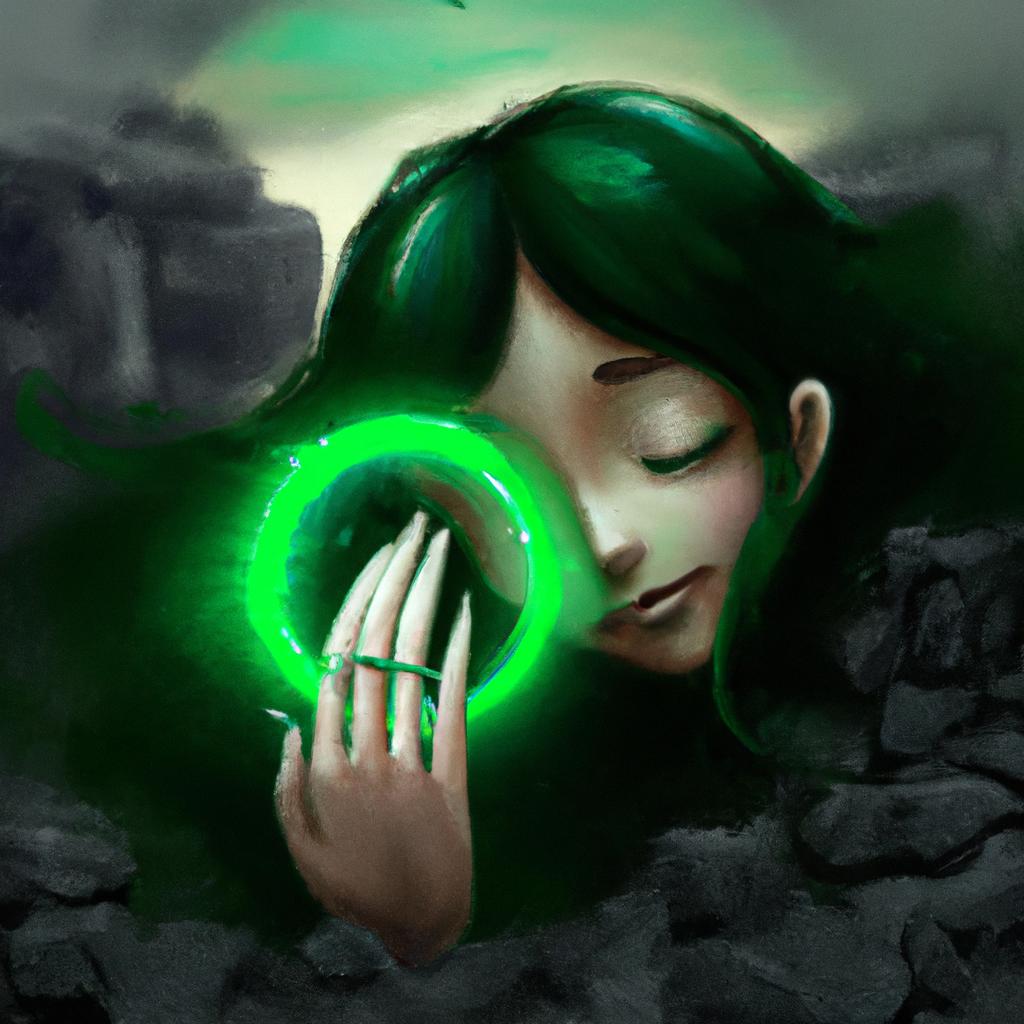 Imagem de capa do post Descubra o Significado de Sonhar com Anel de Pedra Verde com um desenho digital