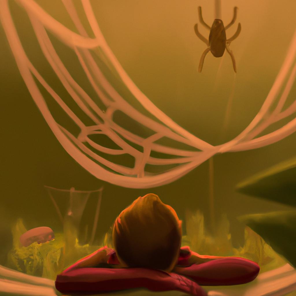 Imagem de capa do post "Descubra o Significado de Sonhar com Aranha e Jogo do Bicho!" com um desenho digital