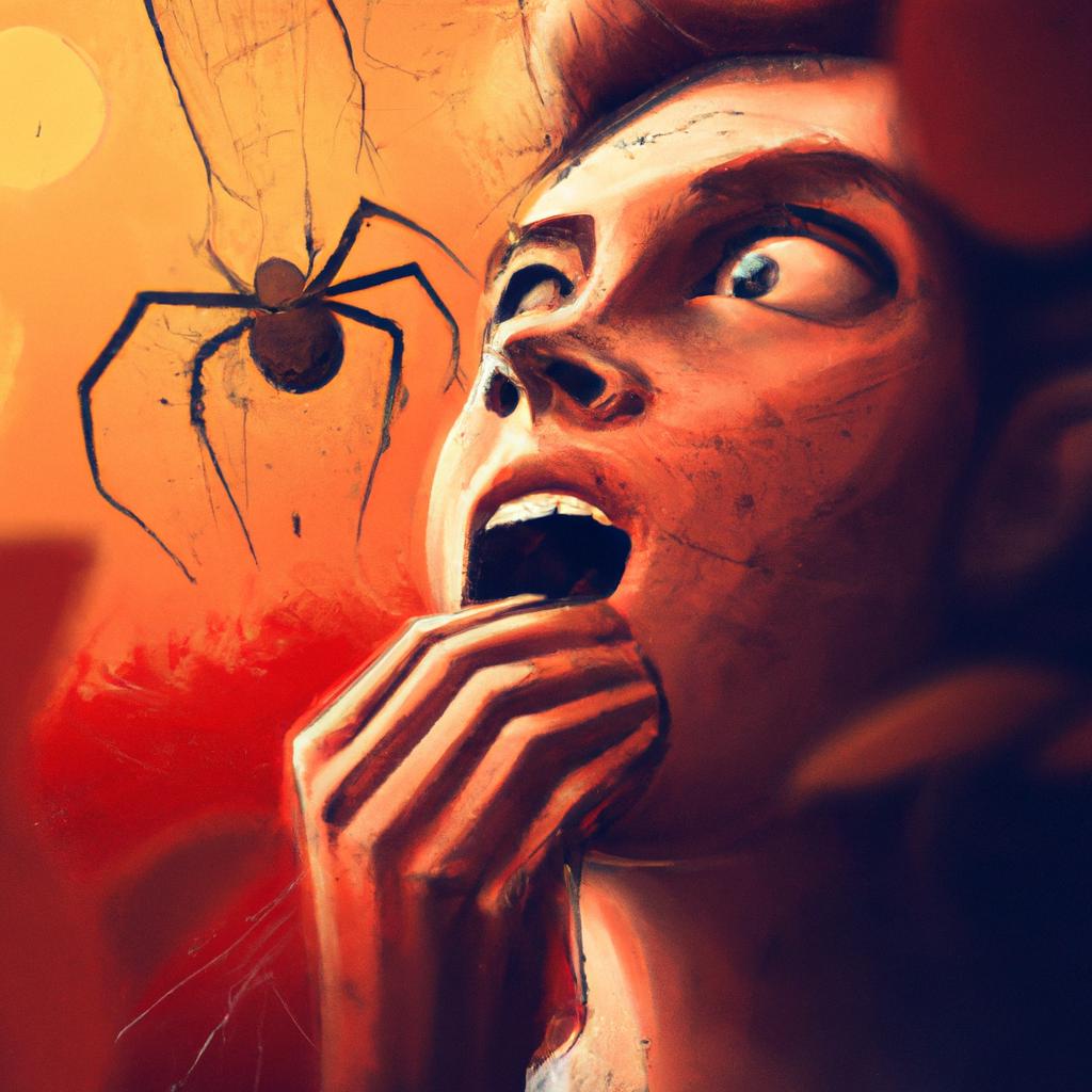 Imagem de capa do post "Sonhar com Aranha na Boca: Descubra o Significado!" com um desenho digital