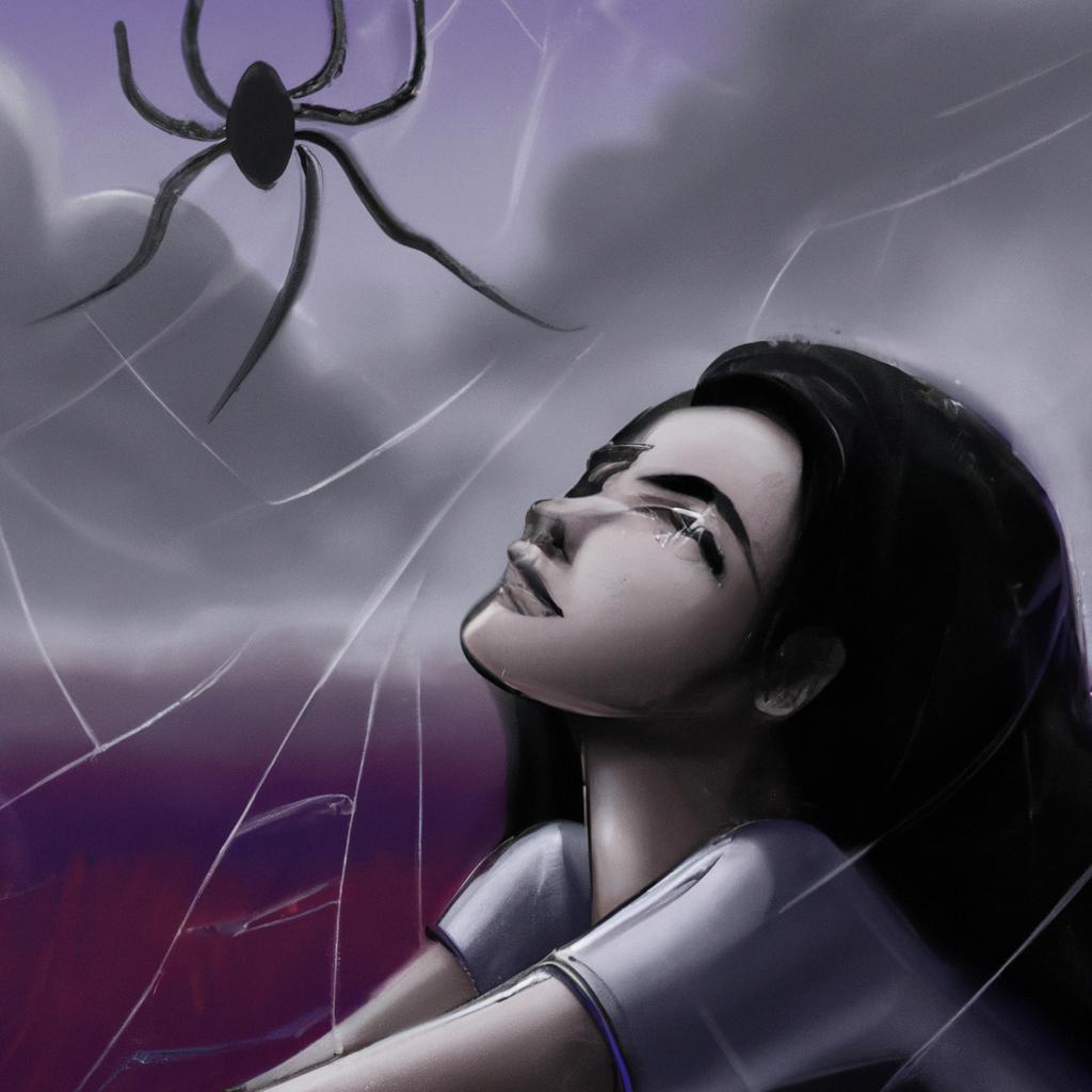 Imagem de capa do post "Significado de Sonhar com Aranha na Visão Evangélica: Descubra já!" com um desenho digital