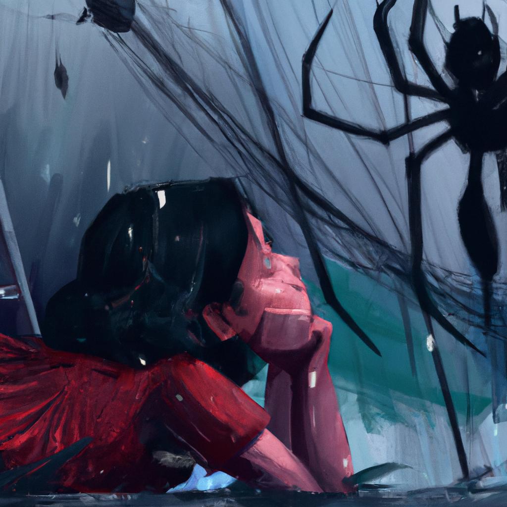 Imagem de capa do post "Sonhar com Aranha Pequena Preta: Descubra o Significado!" com um desenho digital
