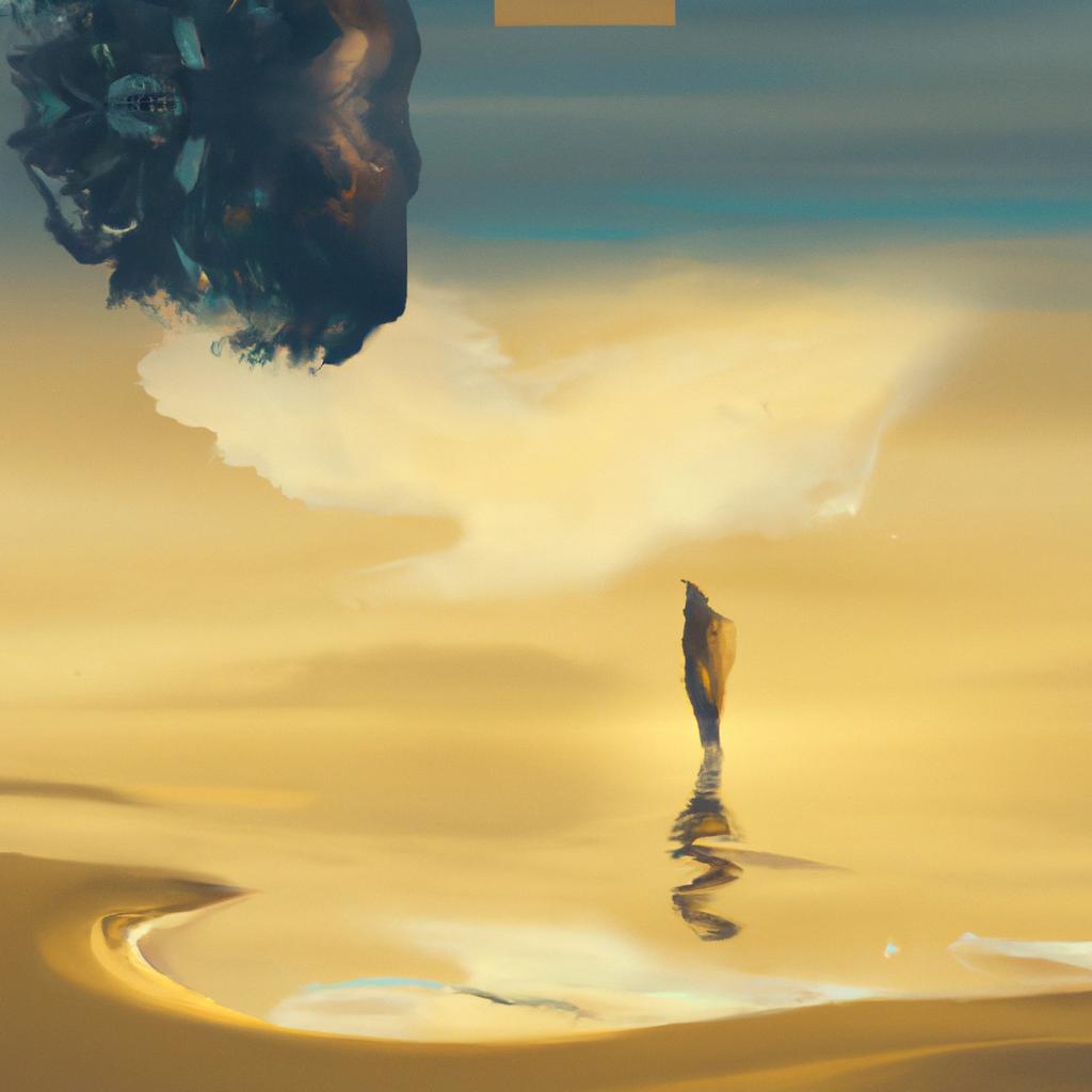 Imagem de capa do post "Sonhar com Areia e Água: Descubra o Significado!" com um desenho digital