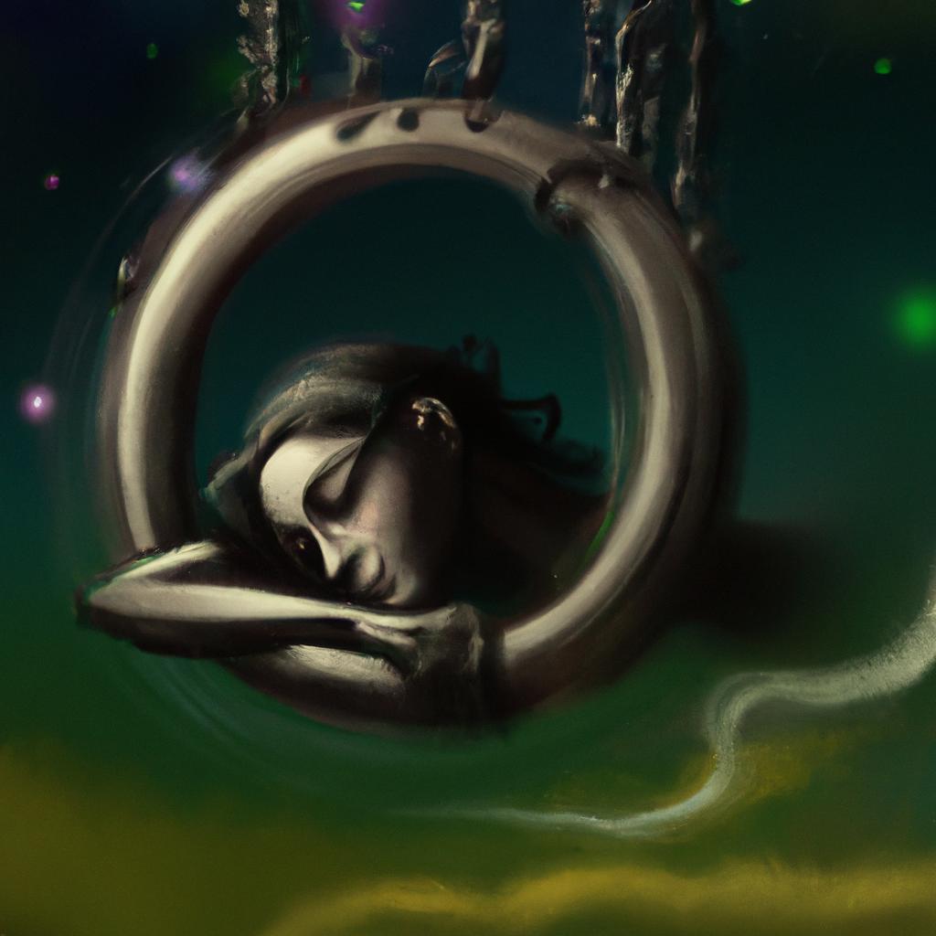 Imagem de capa do post "Descubra o Significado de Sonhar com Argola: Uma Experiência Fascinante!" com um desenho digital