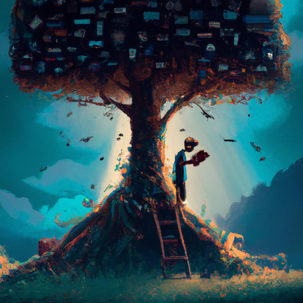 Imagem de capa do post "Livro dos Sonhos Revela o Significado de Sonhar com Árvore!" com um desenho digital