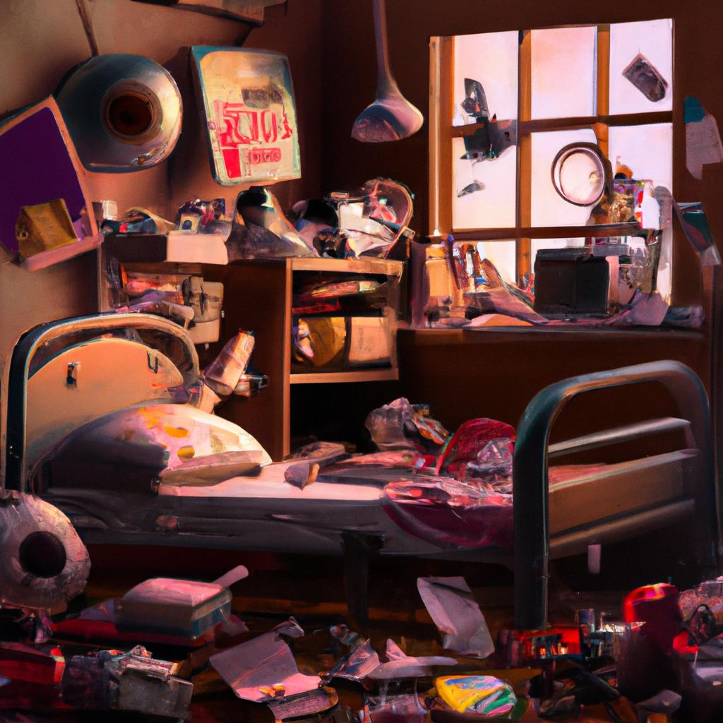 Imagem de capa do post "Sonhar com Bagunca no Quarto: O Que Significa?" com um desenho digital
