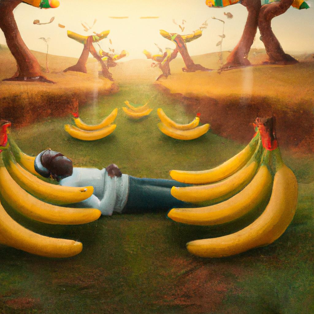 Imagem de capa do post "Sonhar com Bananas Maduras: Entenda o Significado!" com um desenho digital