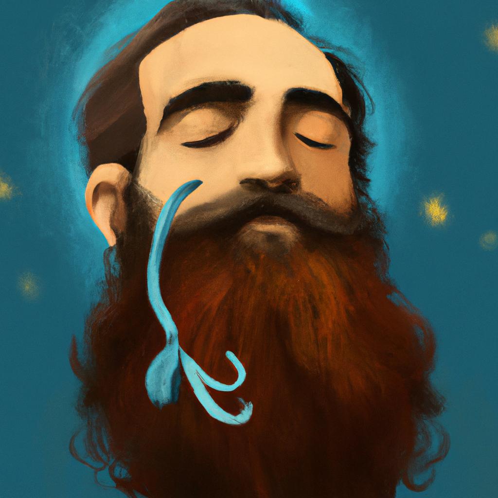 Imagem de capa do post Sonhar com Barba Crescendo: O Que Significa? com um desenho digital