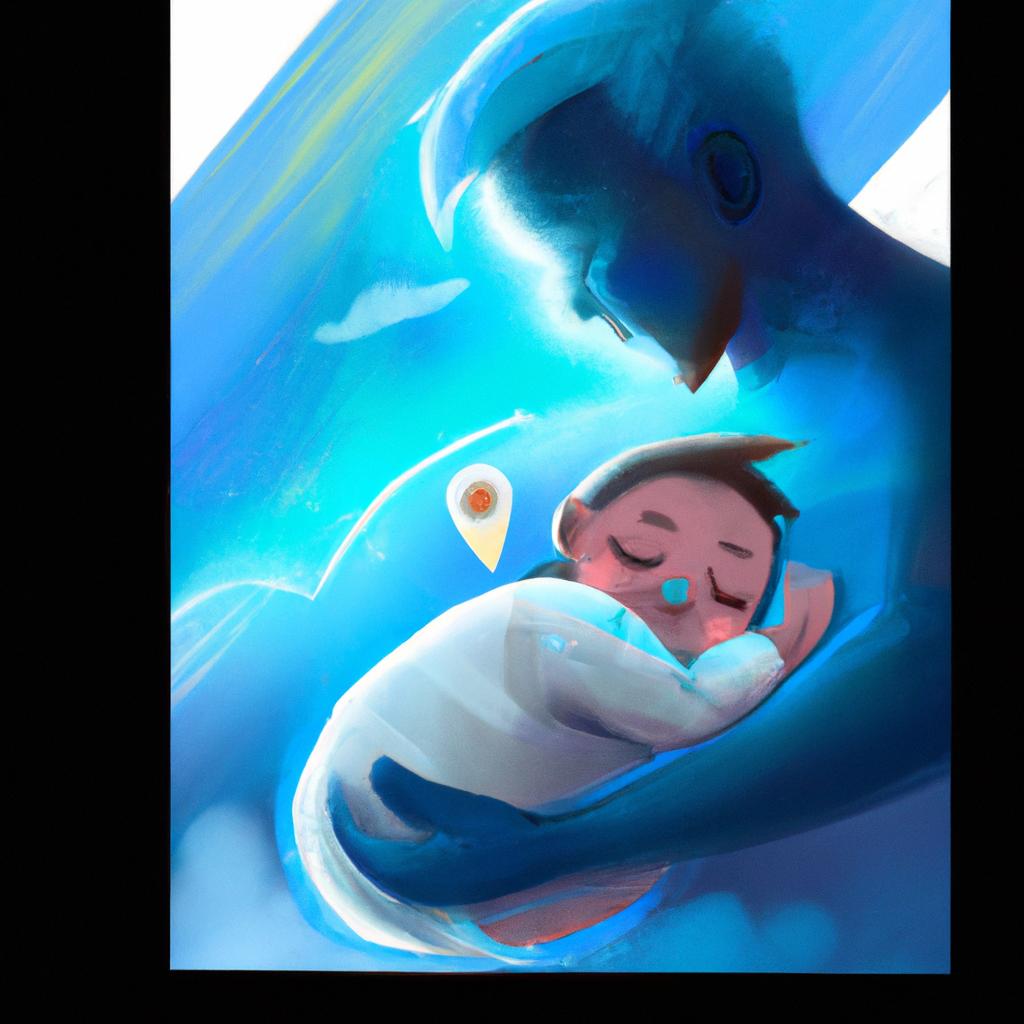Imagem de capa do post "Descubra o Significado de Sonhar com Bebê Dormindo no Colo!" com um desenho digital