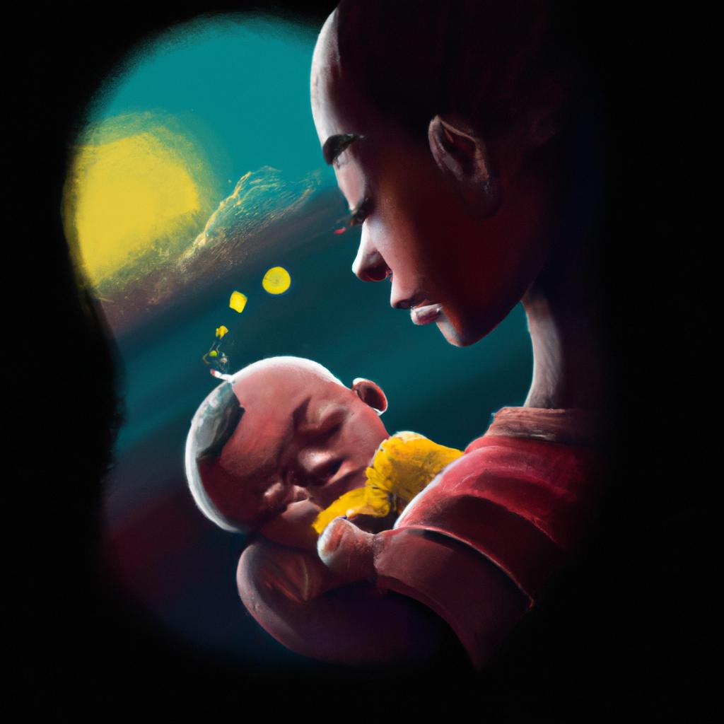 Imagem de capa do post "Sonhar com Bebê no Colo: Um Significado Espiritual Revelado" com um desenho digital