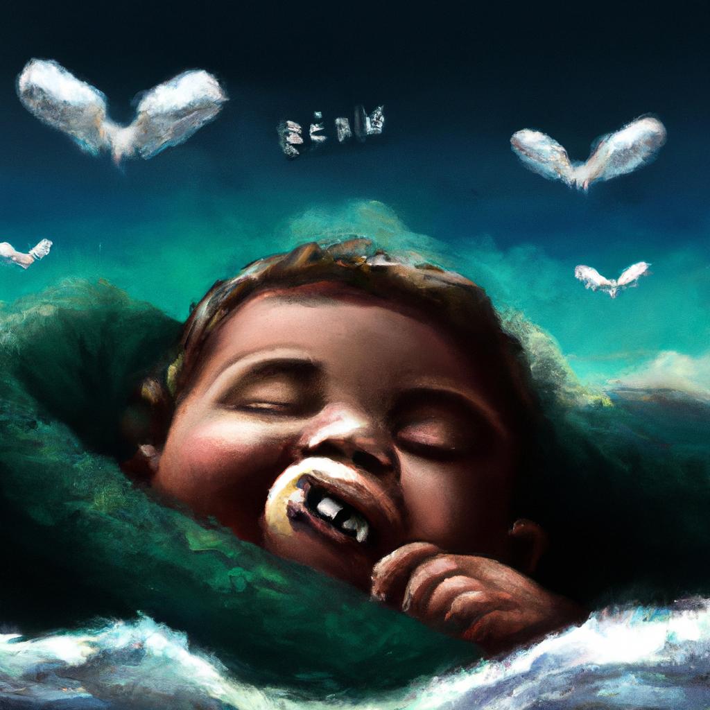 Imagem de capa do post "Sonhando com Bebês Recém-Nascidos com Dentes: Descubra o Significado!" com um desenho digital