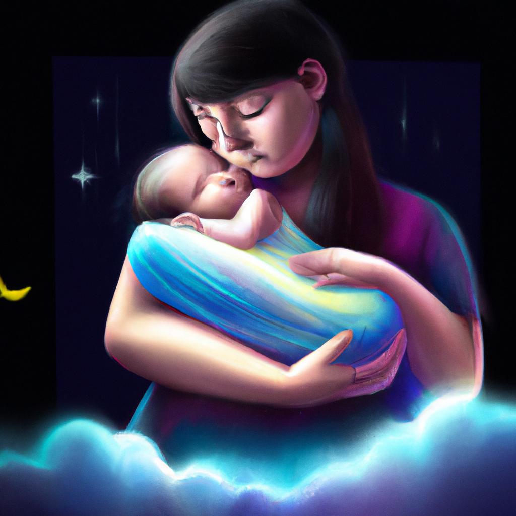 Imagem de capa do post "Sonhar com Bebê Recém-Nascido: O que Significa?" com um desenho digital