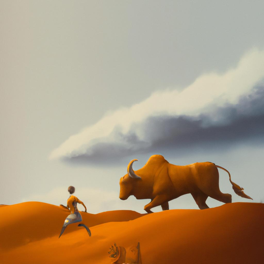 Imagem de capa do post "Descubra o Significado de Sonhar com Bezerro Correndo" com um desenho digital