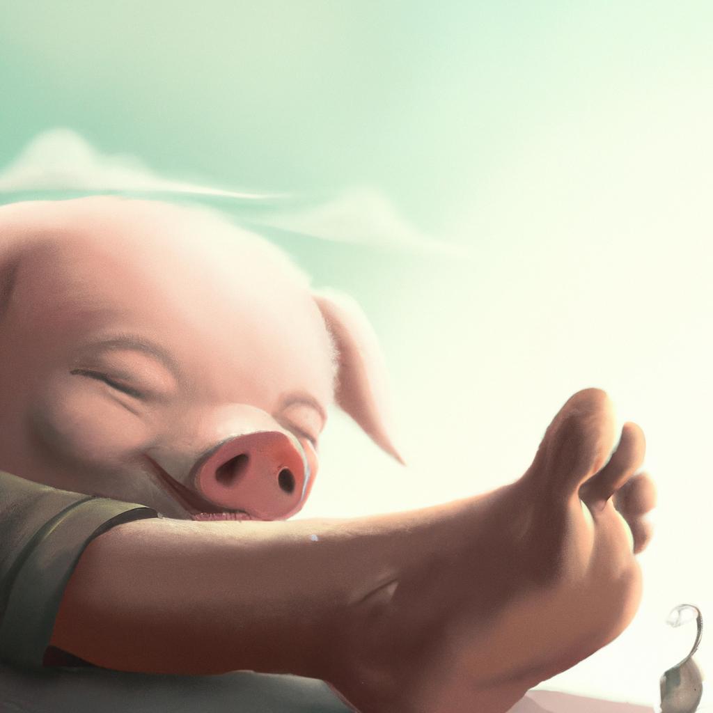 Imagem de capa do post "Descubra o Significado de Sonhar com Bicho de Porco no Pé!" com um desenho digital