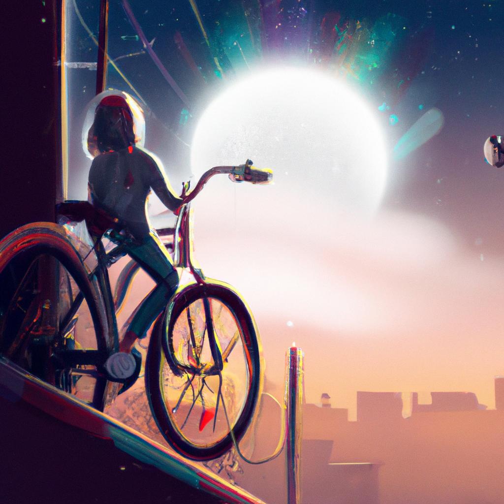 Imagem de capa do post "Descubra o Significado de Sonhar com Bicicleta Branca!" com um desenho digital