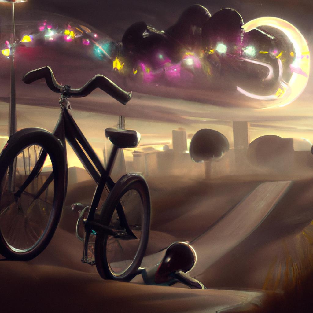 Imagem de capa do post "Descubra o Significado de Sonhar com Bicicleta Preta!" com um desenho digital