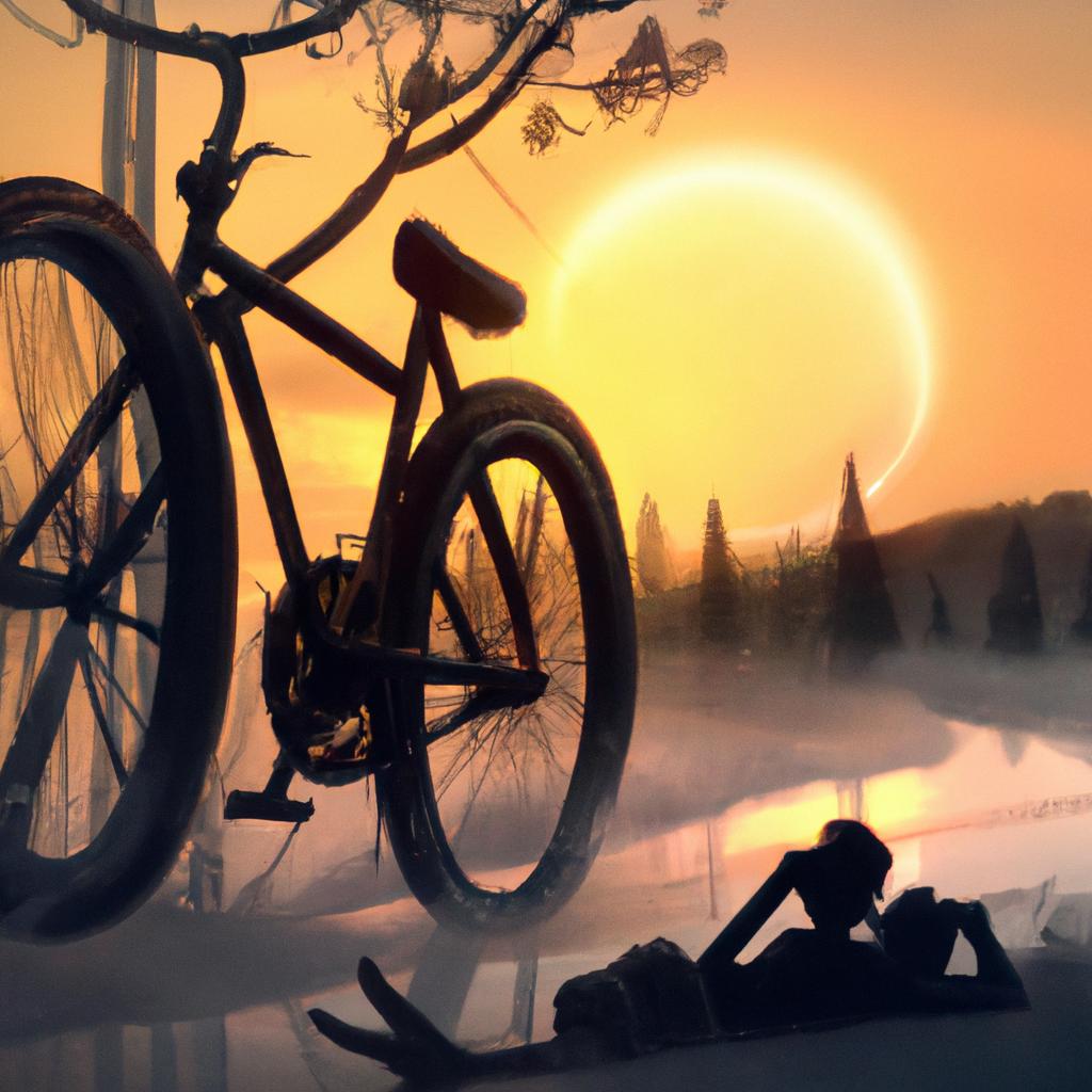 Imagem de capa do post "Descubra o que Significa Sonhar com Bicicleta quebrada!" com um desenho digital