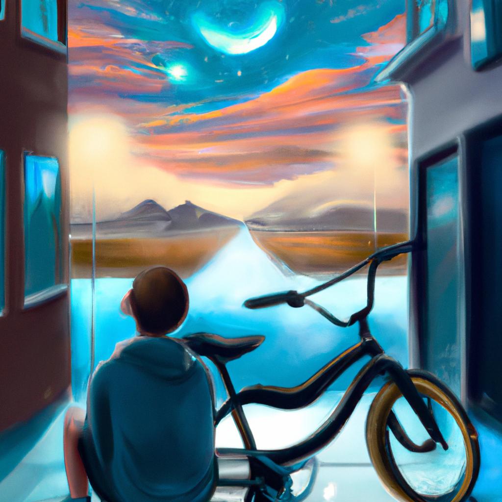 Imagem de capa do post "Sonhando com Bicicleta: Descubra o Significado Oculto!" com um desenho digital
