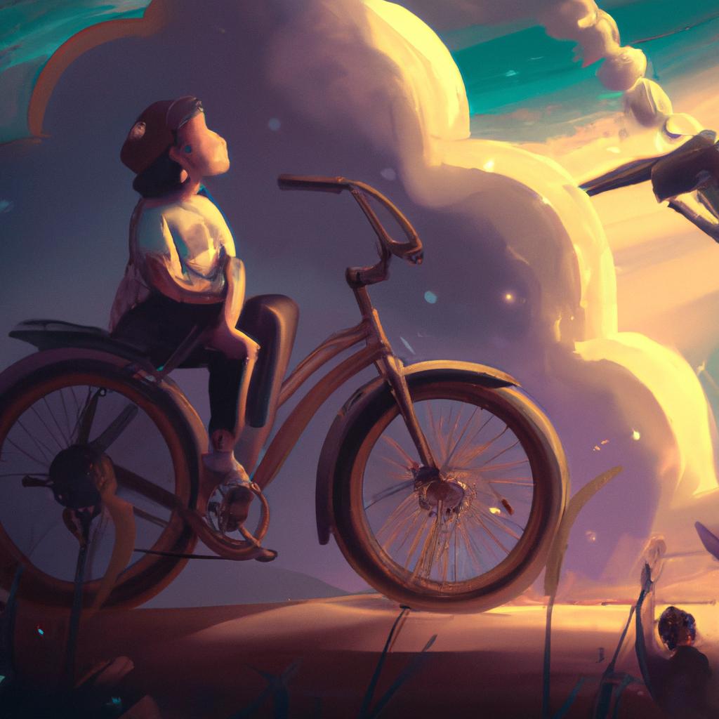 Imagem de capa do post "Descubra o Que Significa Sonhar com Bicicletas!" com um desenho digital