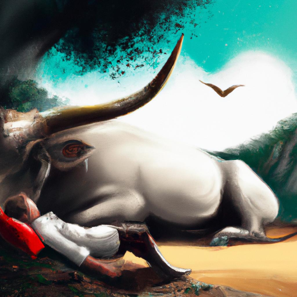 Imagem de capa do post Descubra o Significado de Sonhar com Boi Bravo Branco! com um desenho digital