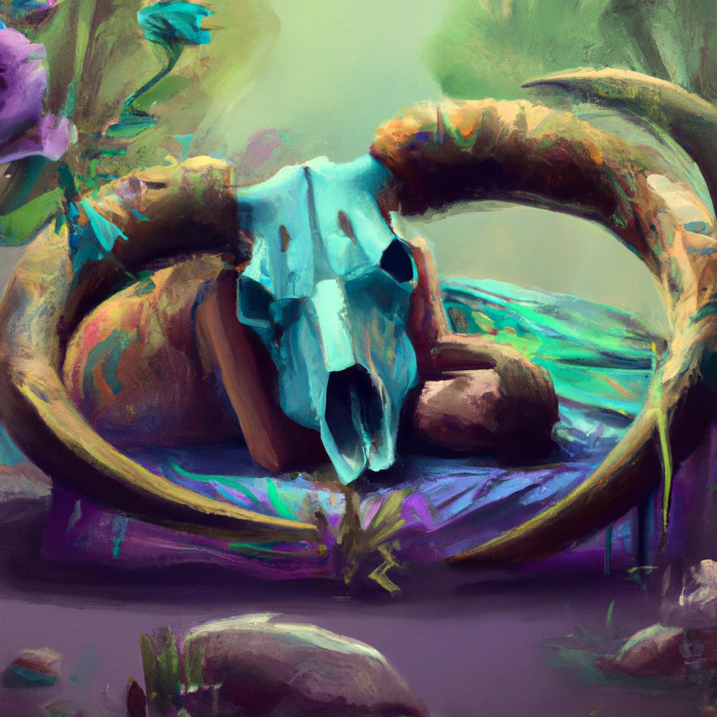 Imagem de capa do post "Descubra o Significado de Sonhar com Boi Morrendo!" com um desenho digital