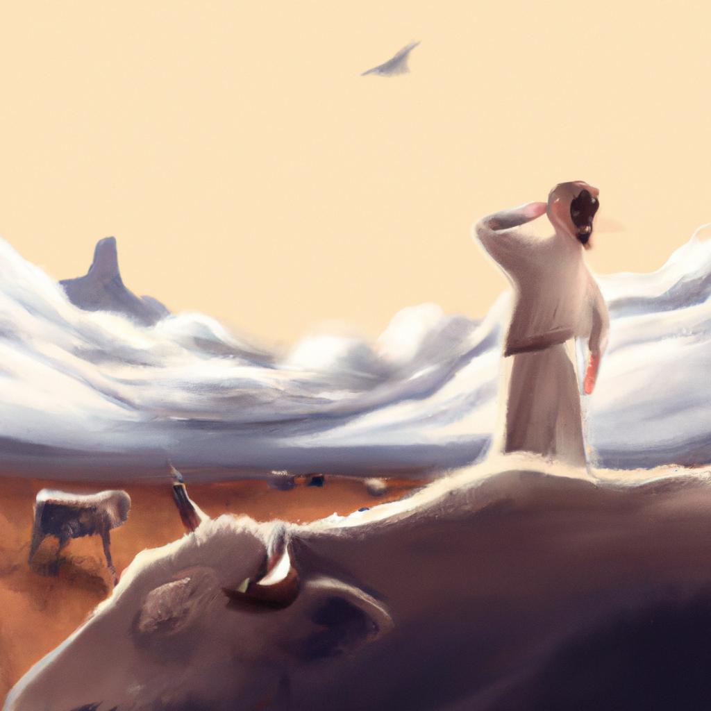 Imagem de capa do post Sonhar com Boiada Branca: O Que Significa? com um desenho digital