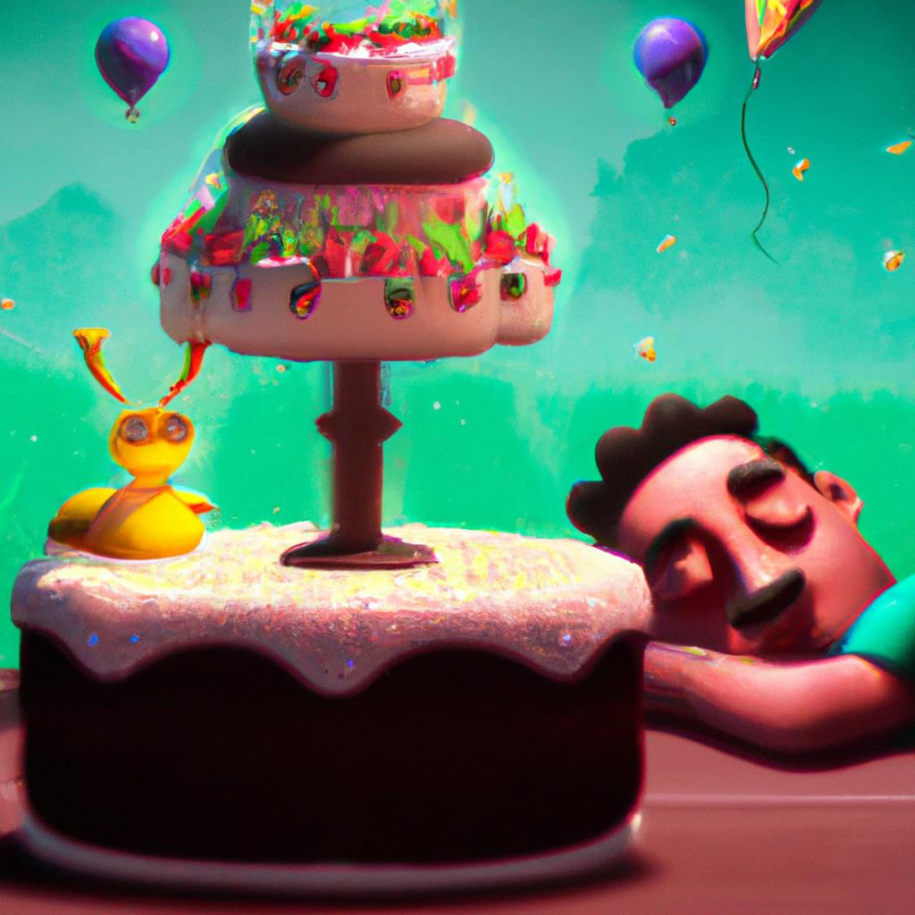 Imagem de capa do post "Descubra o que Significa Sonhar com Bolo de Aniversário e Jogo do Bicho!" com um desenho digital