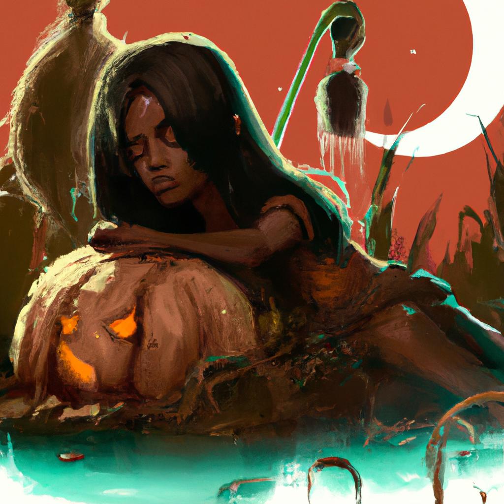 Imagem de capa do post "Descubra o que Significa Sonhar com Bruxa Feia!" com um desenho digital