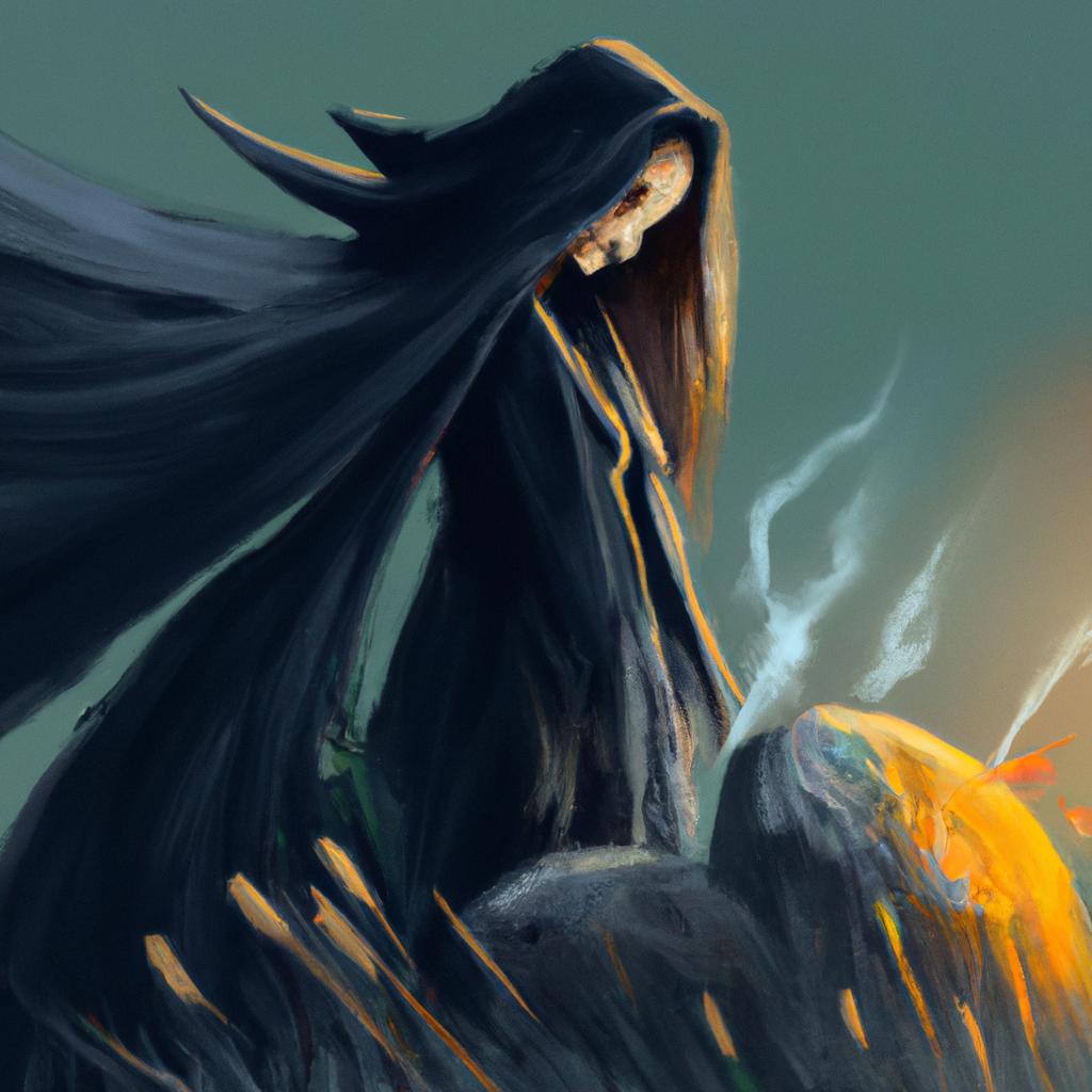 Imagem de capa do post "Sonhar com Bruxa Vestida de Preto: Entenda o Significado!" com um desenho digital