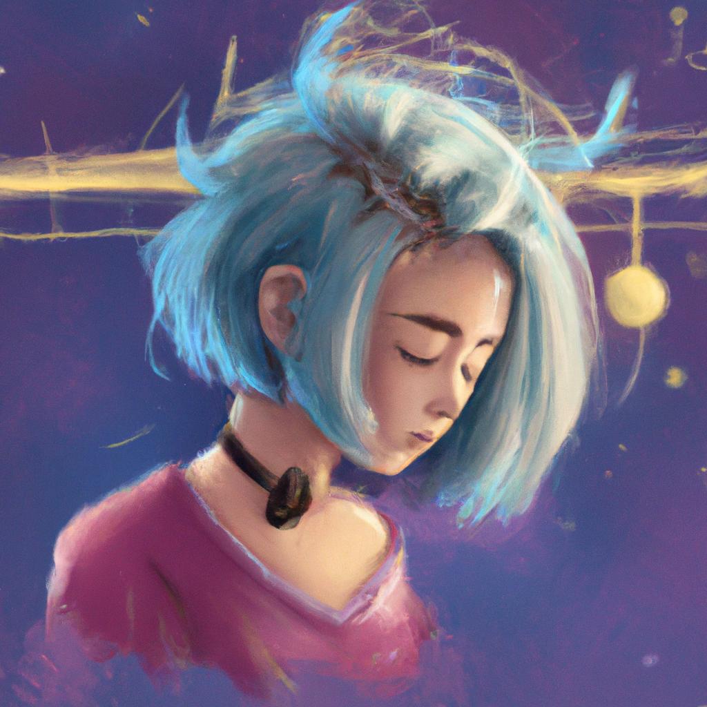 Imagem de capa do post "Descubra o Significado de Sonhar com Cabelo Baguncado!" com um desenho digital
