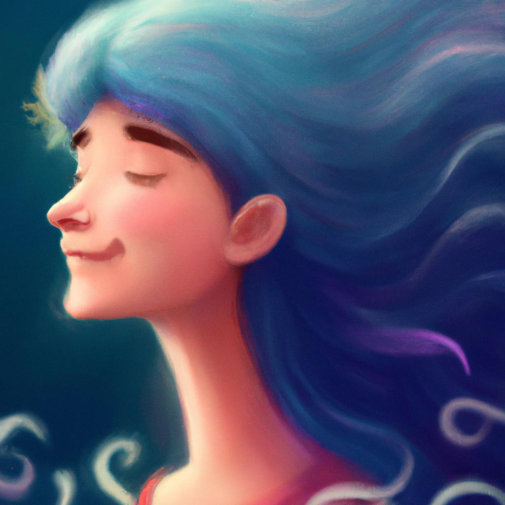 Imagem de capa do post "Descubra o Significado de Sonhar com Cabelo Bonito!" com um desenho digital