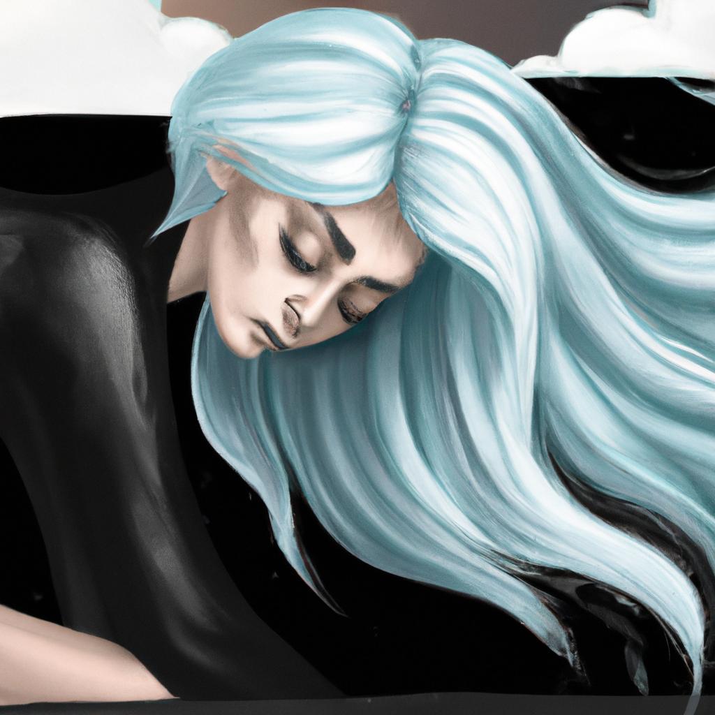 Imagem de capa do post "Descubra o Significado de Sonhar com Cabelo Branco e Preto!" com um desenho digital