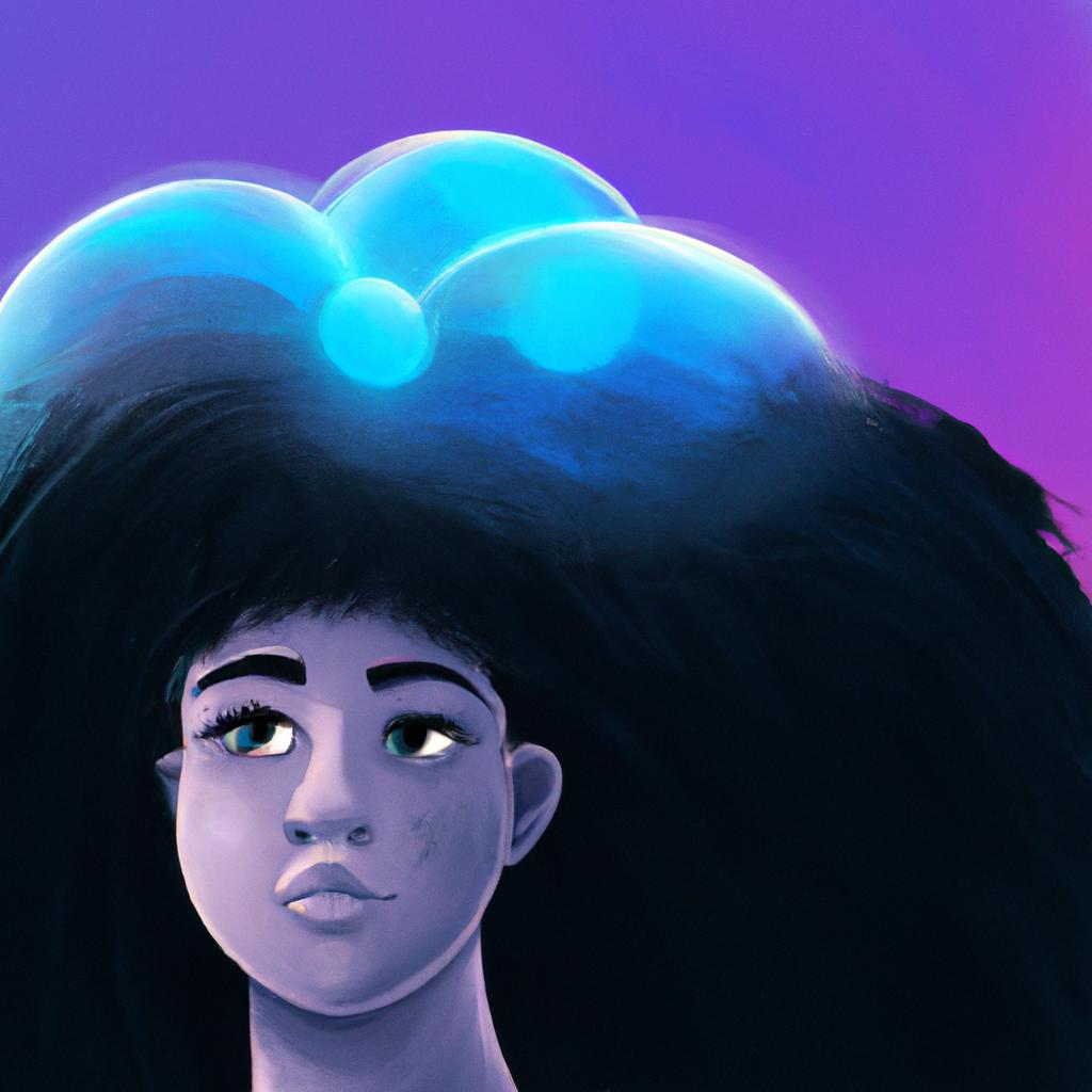 Imagem de capa do post "Sonhar com Cabelo Crespo: Descubra o Significado Surpreendente" com um desenho digital