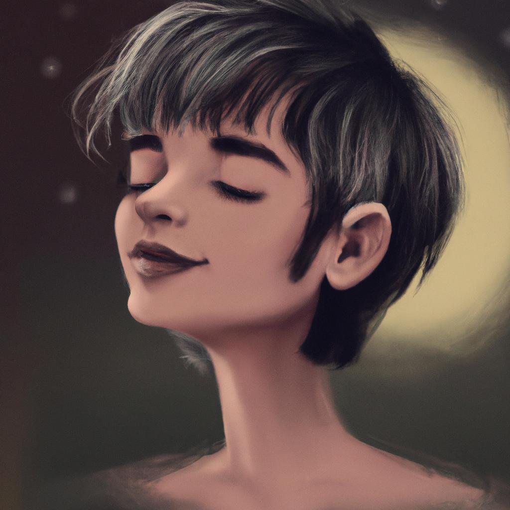 Imagem de capa do post "Sonhar com Cabelo Curto: Descubra o que Significa!" com um desenho digital