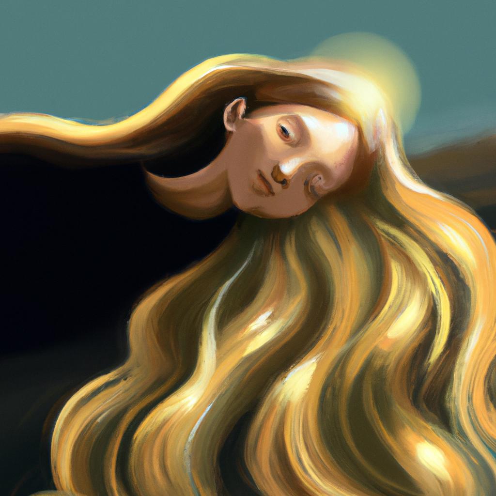 Imagem de capa do post "Sonhar com Cabelo Enrolado: Significados Surpreendentes!" com um desenho digital
