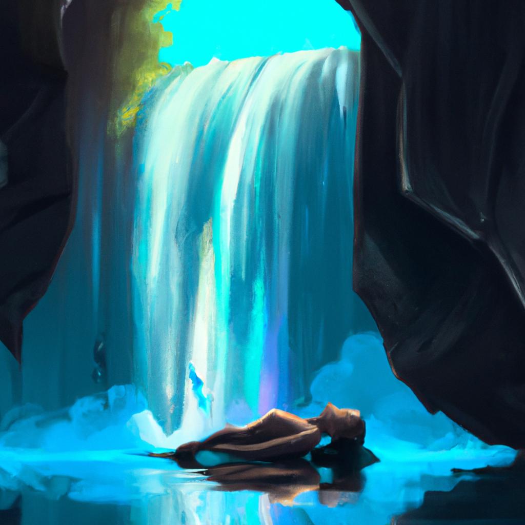 Imagem de capa do post "Descubra o Significado de Sonhar com Cachoeira Aguas Cristalinas!" com um desenho digital
