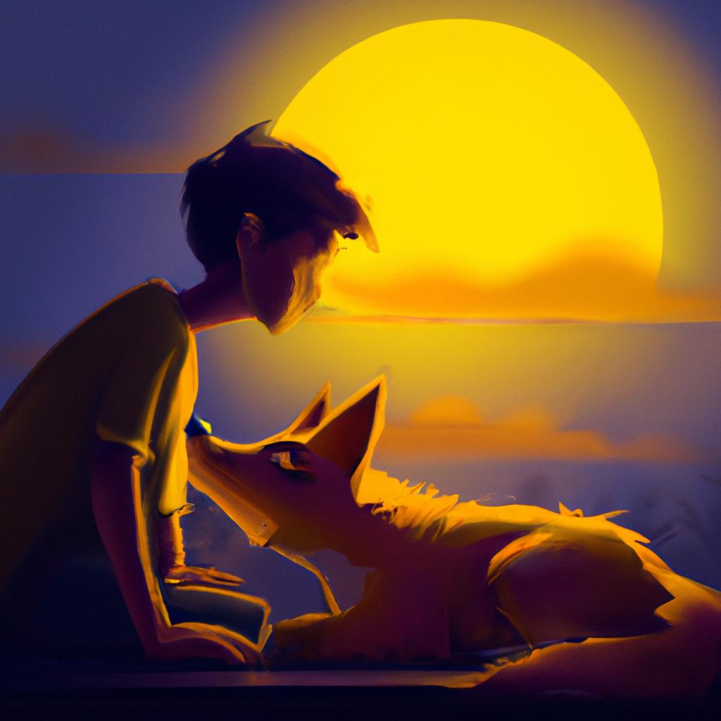 Imagem de capa do post "Descubra o que Significa Sonhar Com Cachorro Amarelo!" com um desenho digital