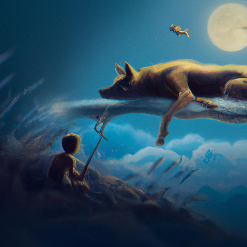 Imagem de capa do post "Cachorro Atacando Outro? Saiba o Significado Deste Sonho!" com um desenho digital
