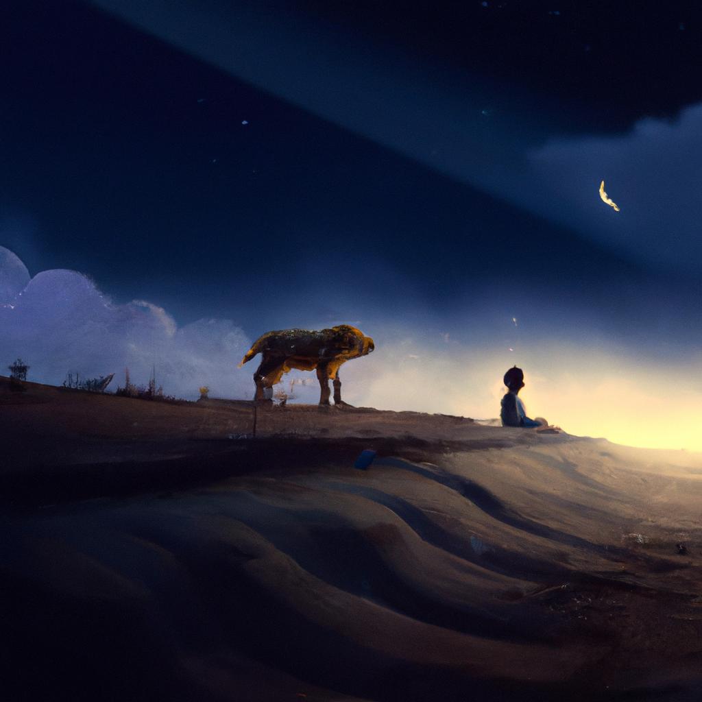 Imagem de capa do post "Descubra o Que Significa Sonhar com Cachorro Avançando!" com um desenho digital