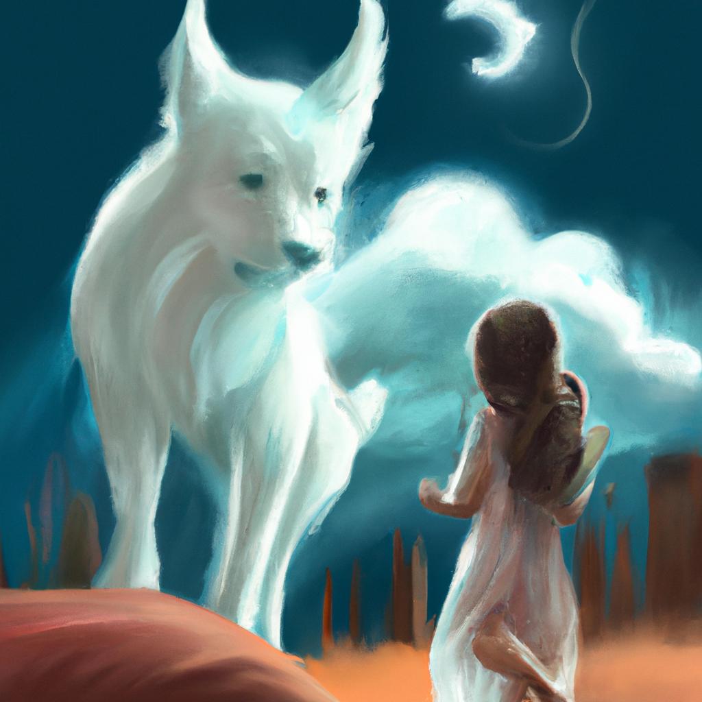 Imagem de capa do post Descubra o Significado de Sonhar com Cachorro Branco: O Livro dos Sonhos! com um desenho digital