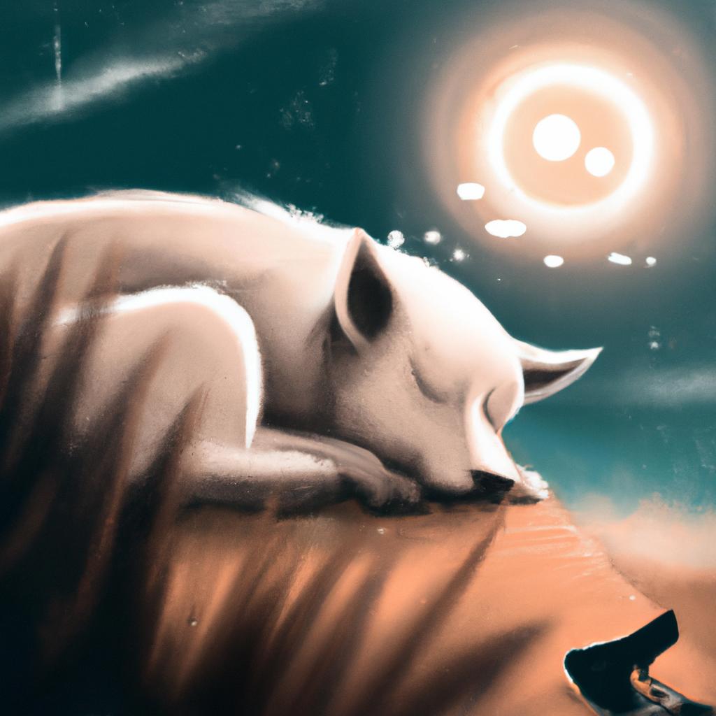 Imagem de capa do post "Descubra o Significado de Sonhar com Cachorro Branco Machucado!" com um desenho digital