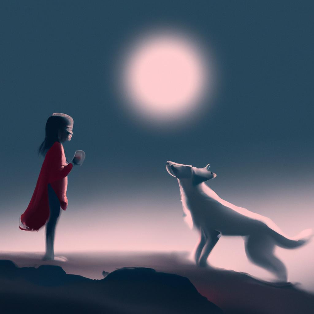 Imagem de capa do post "Sonhar com Cachorro Branco te Mordendo: Descubra o Significado!" com um desenho digital