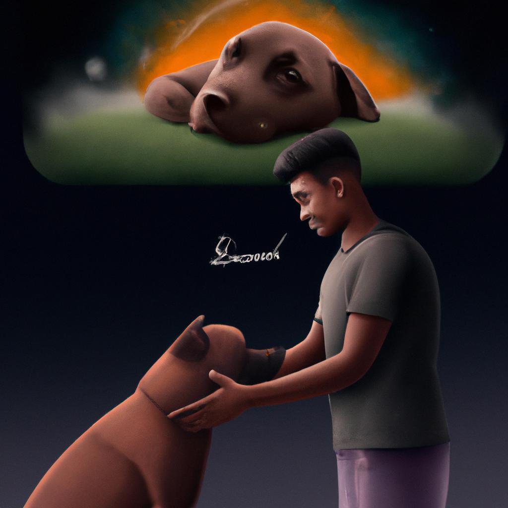 Imagem de capa do post Descubra o que Significa Sonhar com Cachorro Bravo Marrom! com um desenho digital