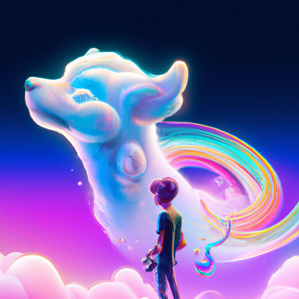 Imagem de capa do post Sonhar com Cachorro Colorido: Conheça o Significado! com um desenho digital