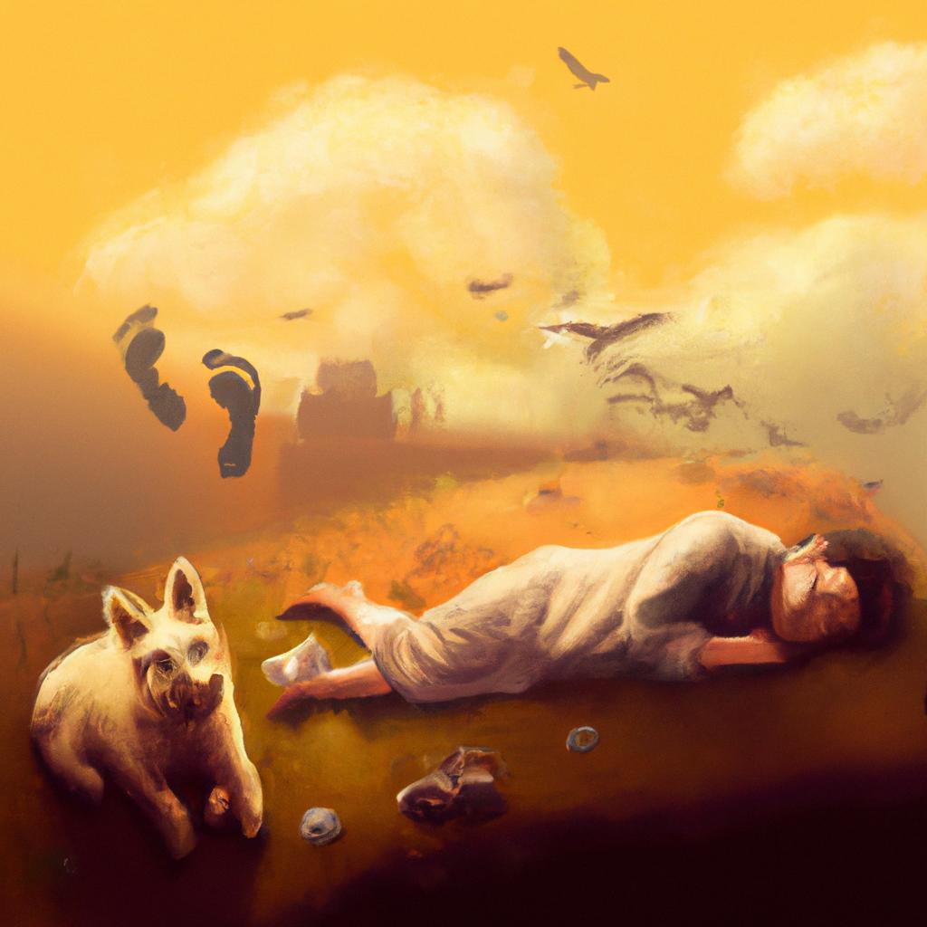 Imagem de capa do post Sonhar com Cachorro Comendo Rato: O Que Significa? com um desenho digital