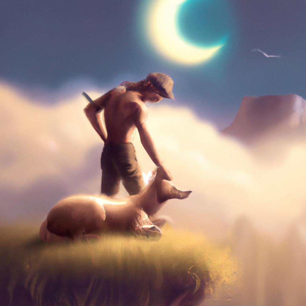 Imagem de capa do post "Descubra o Significado de Sonhar com Cachorro e Como Jogar no Bicho!" com um desenho digital