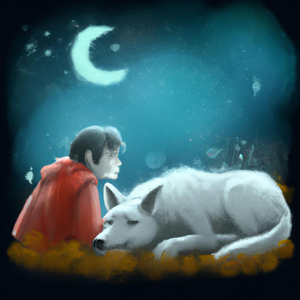 Imagem de capa do post "Sonhar com Cachorro Docil: Descubra o Significado!" com um desenho digital