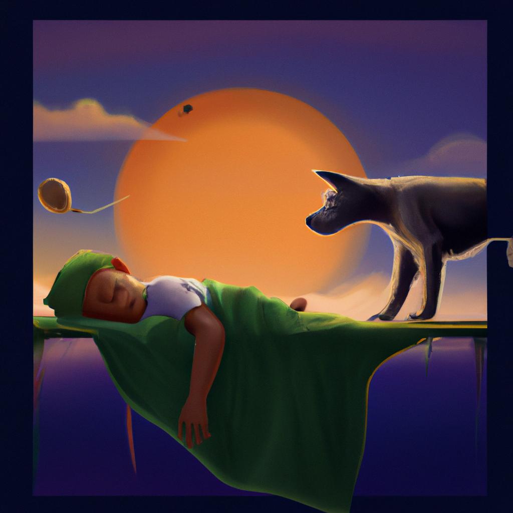 Imagem de capa do post "Sonhar com Cachorro e Gato Morto: O que Significa?" com um desenho digital