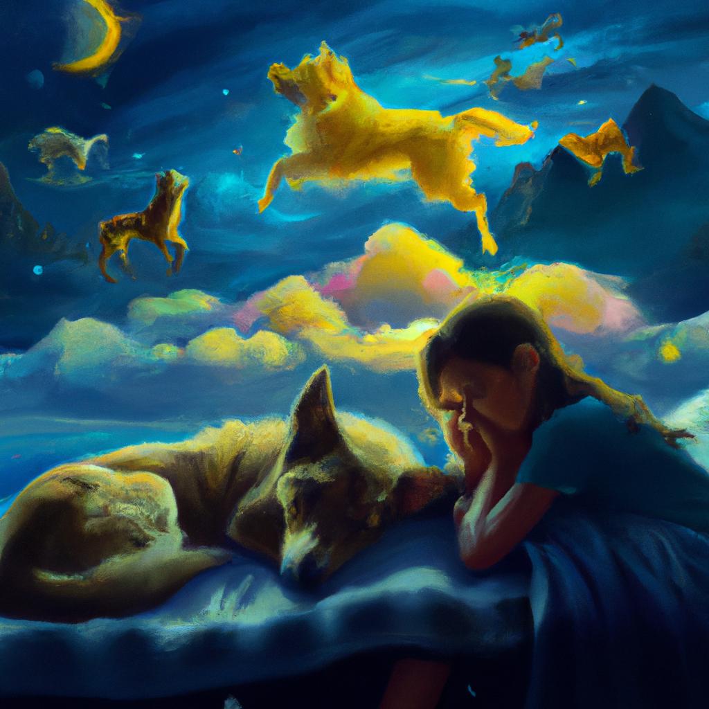 Imagem de capa do post "Descubra o Significado de Sonhar com Cachorro Mijando!" com um desenho digital