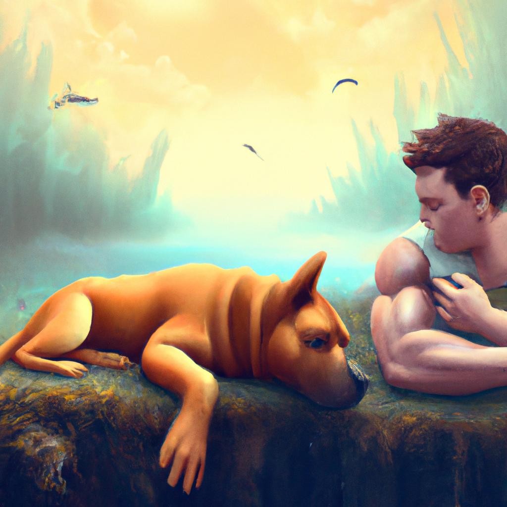Imagem de capa do post "Sonhar com Cachorro Mordendo Meu Braço: Descubra o Significado!" com um desenho digital